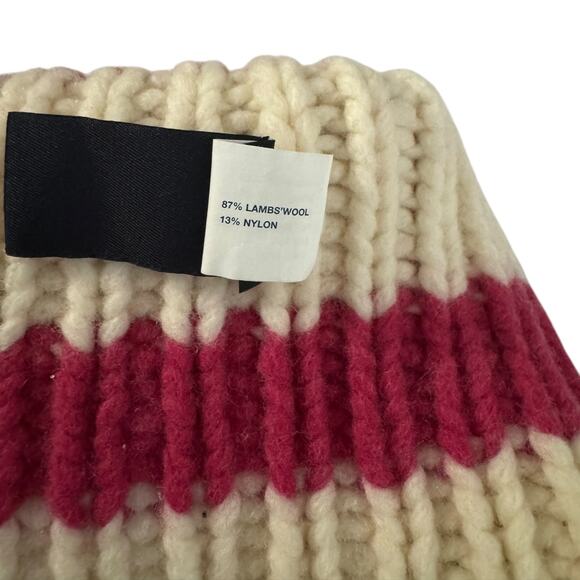 The GAP Women’s Ivory & Pink Knit Beanie Hat – One Size - Picture 3 of 3
